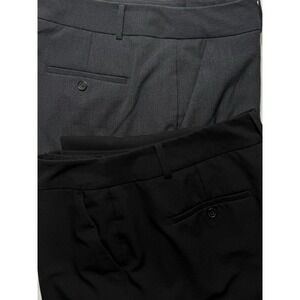 Liz Claiborne Career Sophie Classic Black‎ & Dark Gray Dress Pants SZ 12L (33")
